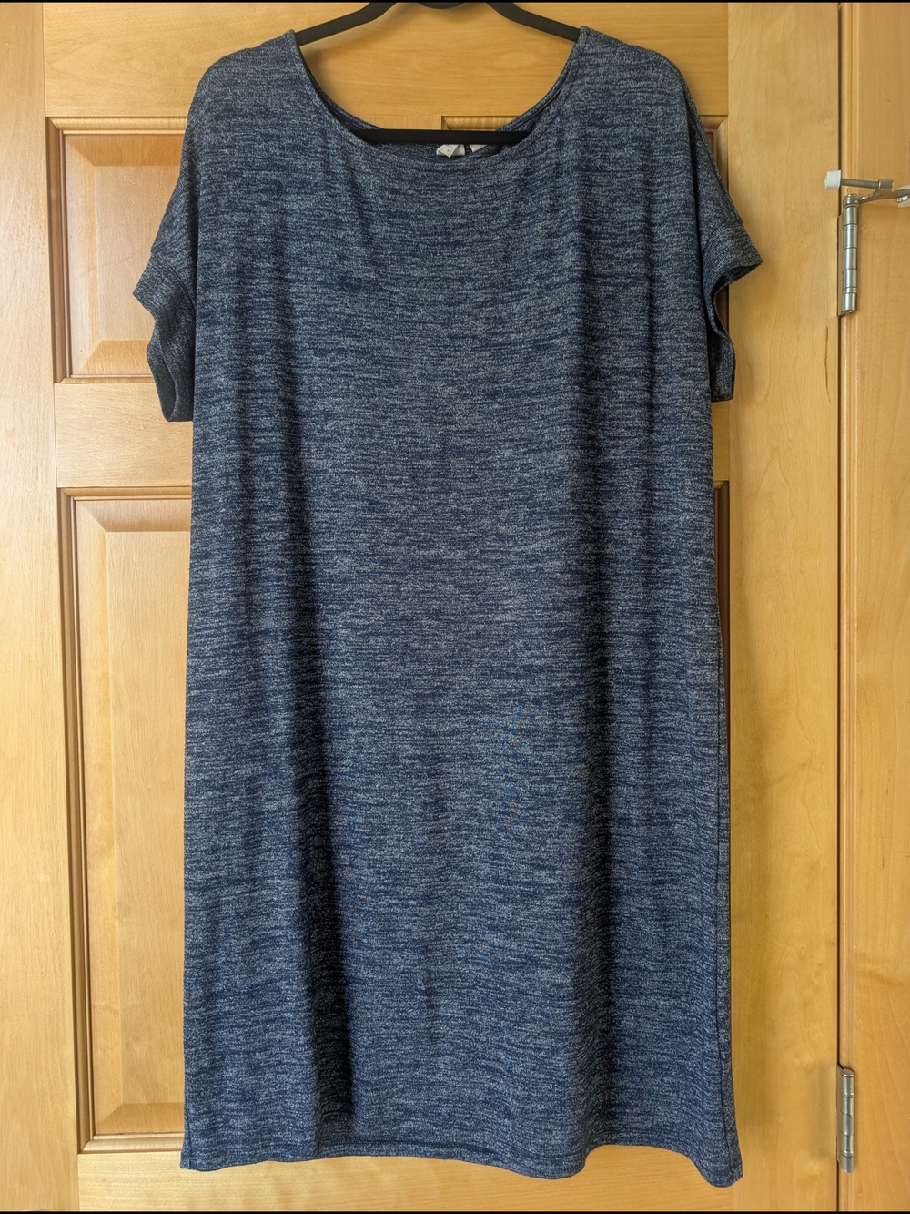 GAP Heathered Navy Blue Short Sleeve Mini Dress